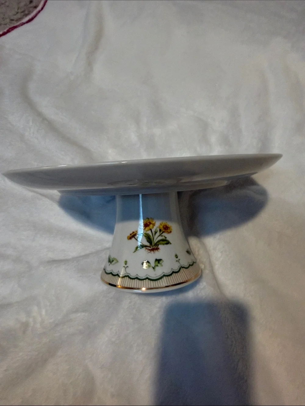 Victorian Garden Footed Cake Plate Georges Briard